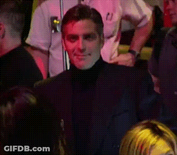 George Clooney Force Laugh GIF
