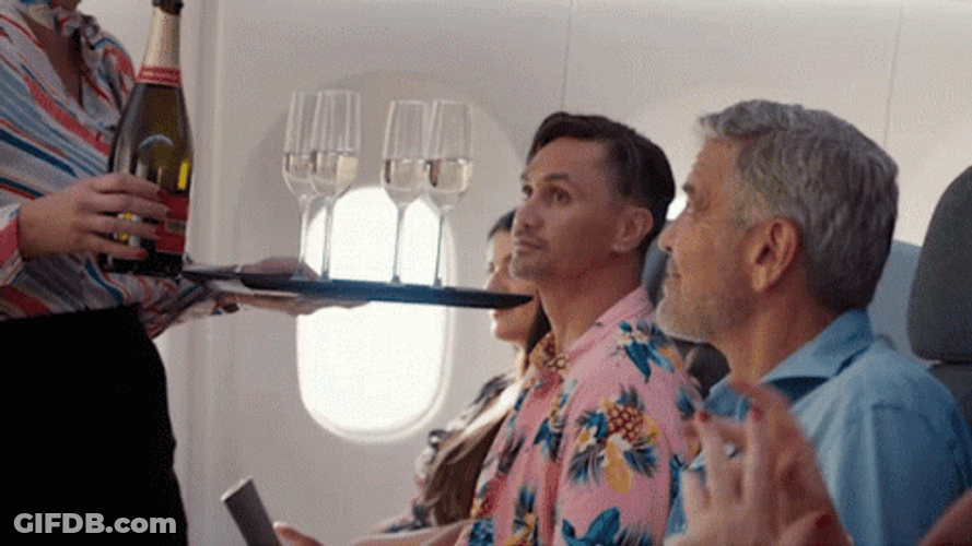 George Clooney Having Wine GIF