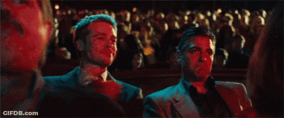 George Clooney Head Shake GIF