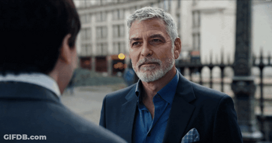 George Clooney Seriously Asking GIF