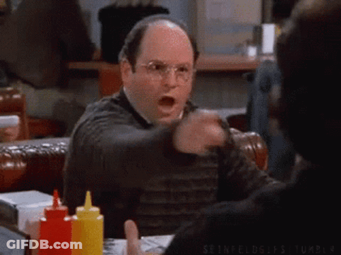 George Costanza Angry Pointing Finger GIF