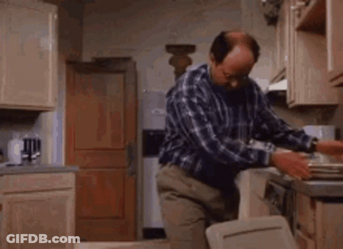 George Costanza Eating Leftover Food GIF