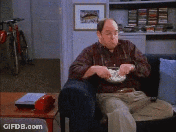 George Costanza Eating Popcorn GIF