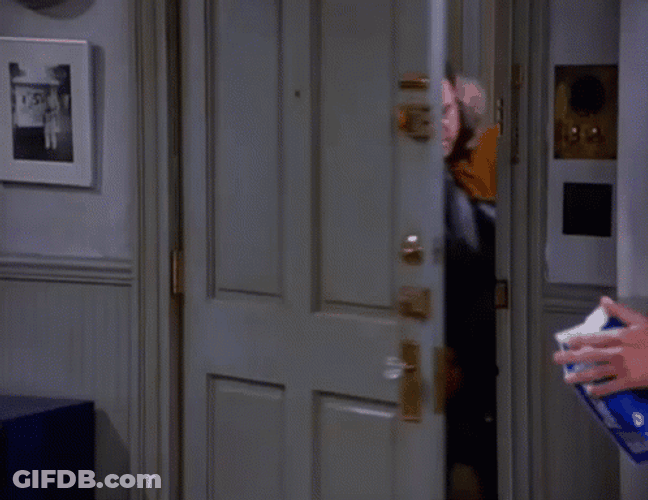 George Costanza Enters Door Seinfeld GIF