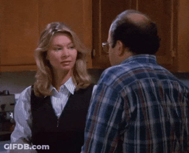 George Costanza Kellie Waymire Kissing GIF