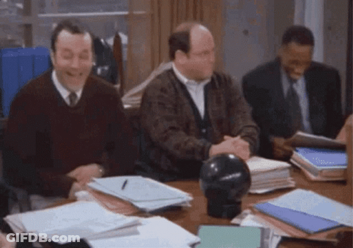 George Costanza Laughing With Friends GIF
