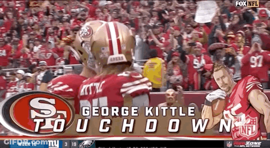 George Kittle 2 Yard Touch Down GIF
