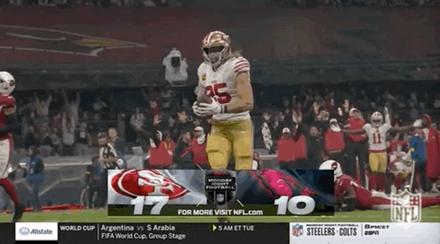 George Kittle Big Steps Run GIF