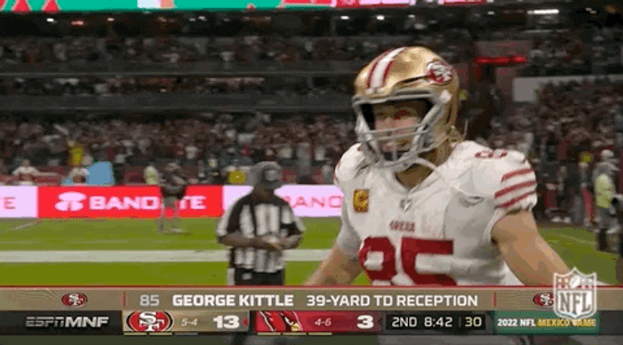 George Kittle Hip Bump GIF