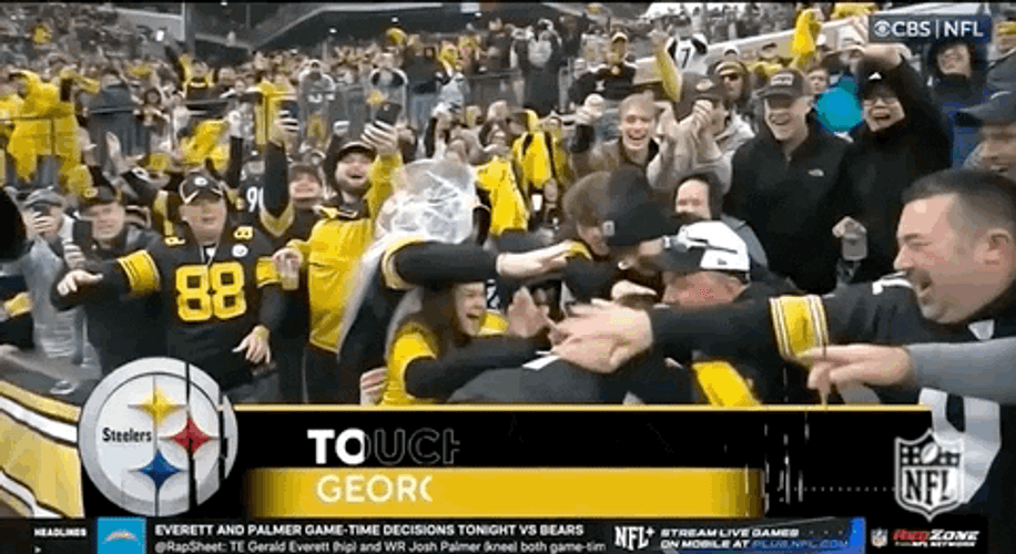 George Pickens Surrounded By Fans GIF
