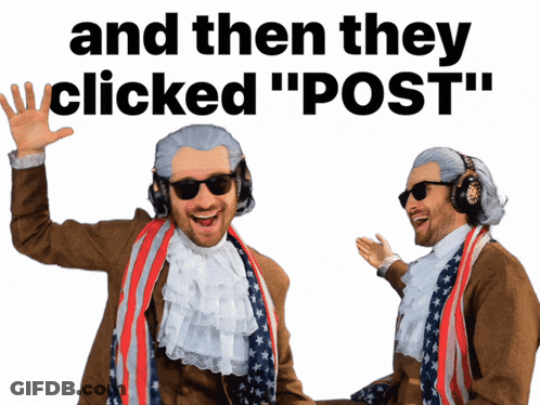George Washington Costume Saying And Then They Clicked GIF