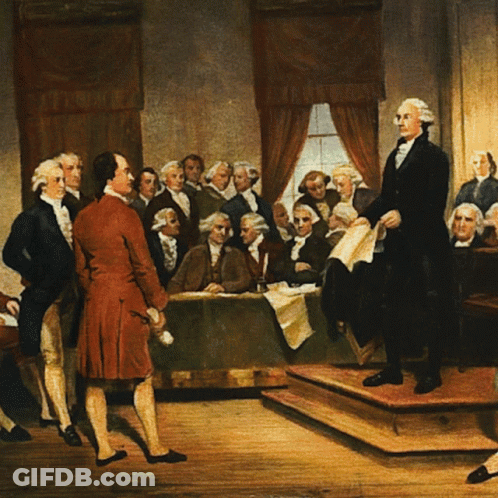 George Washington Giving Speech To Crowd GIF