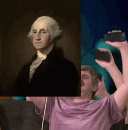 George Washington Image Passing By GIF