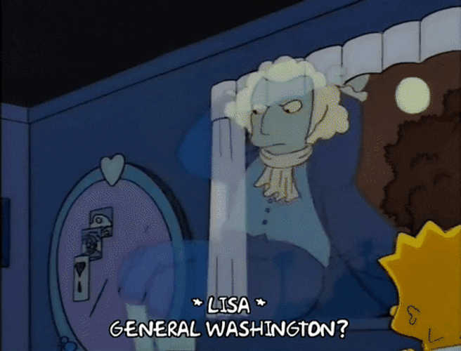 George Washington Sneaking The Simpsons GIF