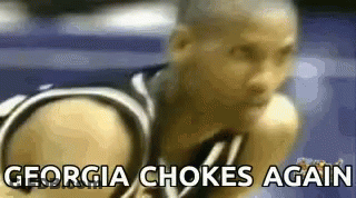 Georgia Chokes Again Basketball Player GIF
