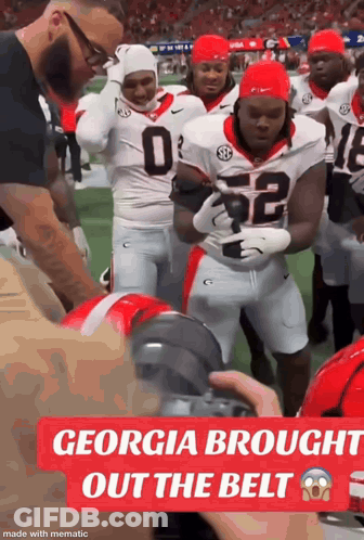 Georgia Football Players On Field GIF