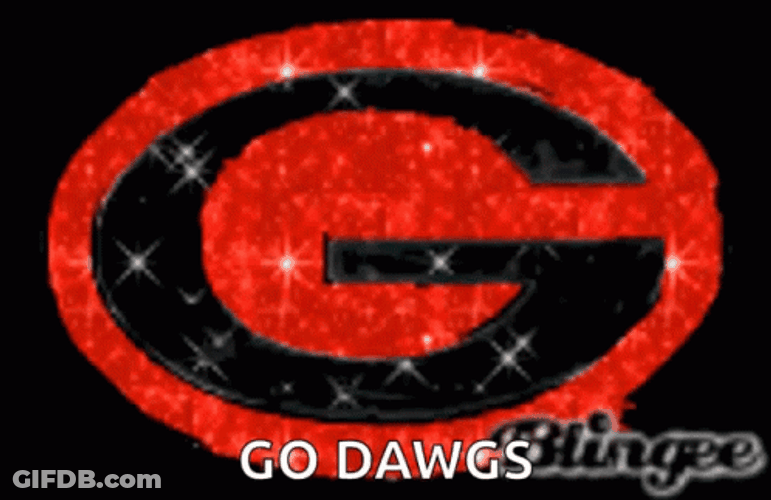 Georgia Football Sparkly Logo GIF