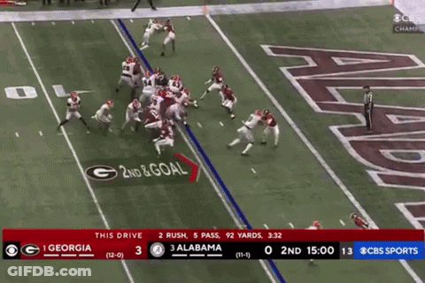 Georgia Vs Alabama Football On CBS Sports GIF
