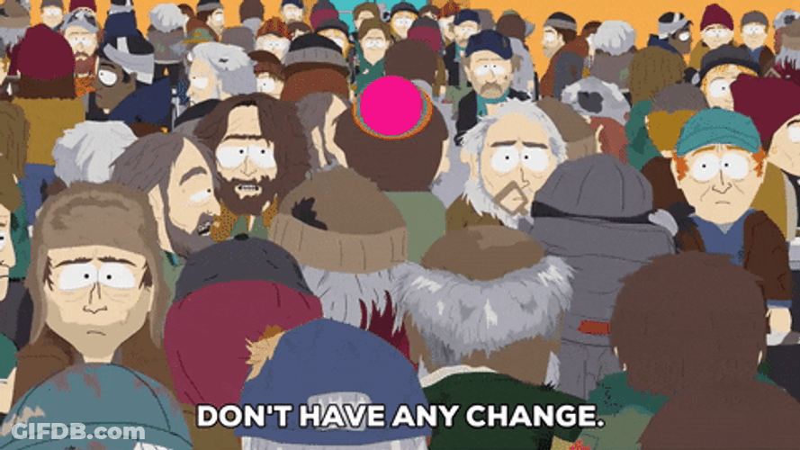 Gerald Broflovsk Ask Crowd Spare Change GIF
