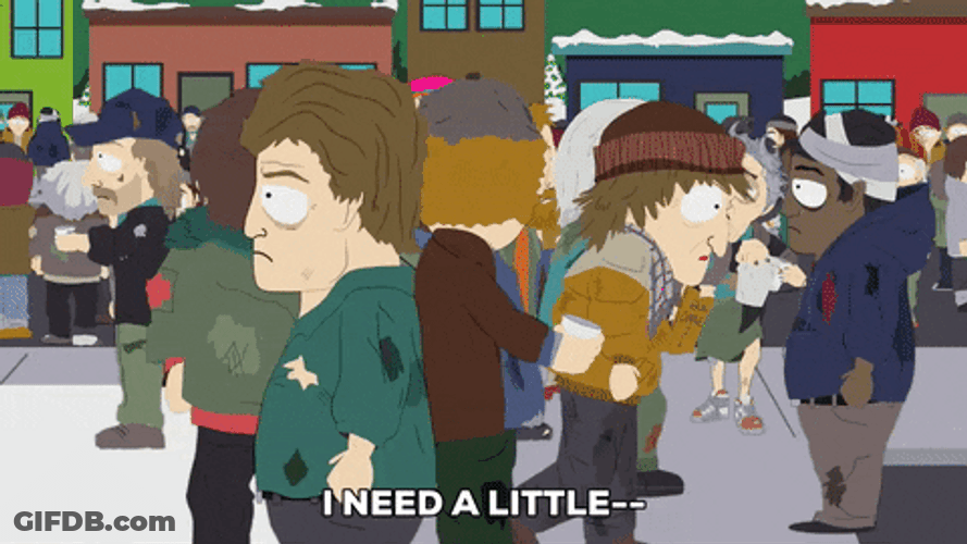 Gerald Broflovski Asking Spare Change GIF