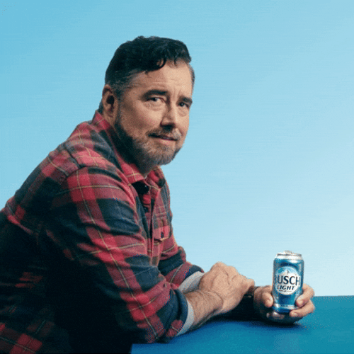 Gerald Downey Busch Beer Question Mark GIF