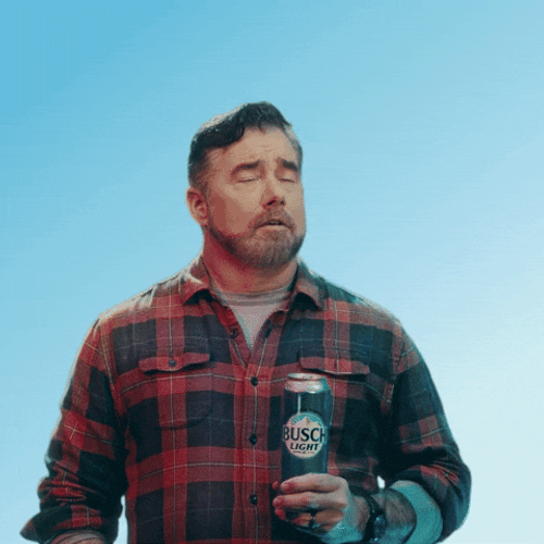 Gerald Downey So Hot Busch Beer GIF