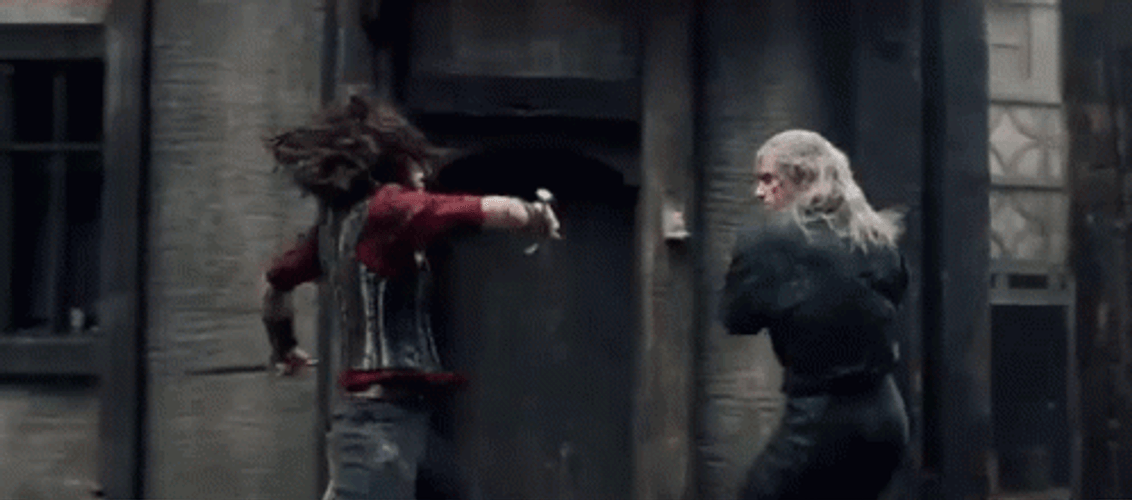 Geralt Fight Scene In The Witcher Series GIF