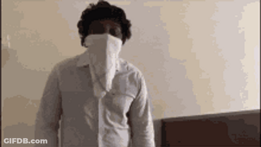 Germophobic Guy Spraying Gun Attack GIF