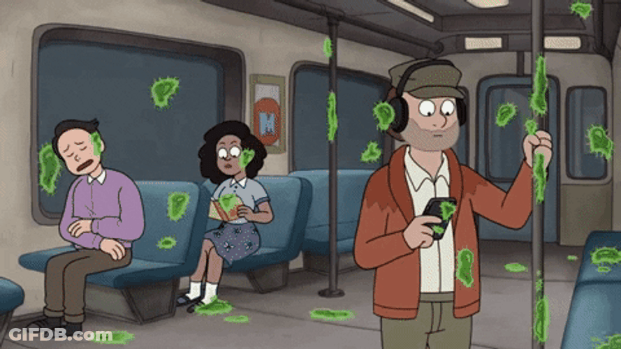 Germs In The Train We Bare Bears GIF