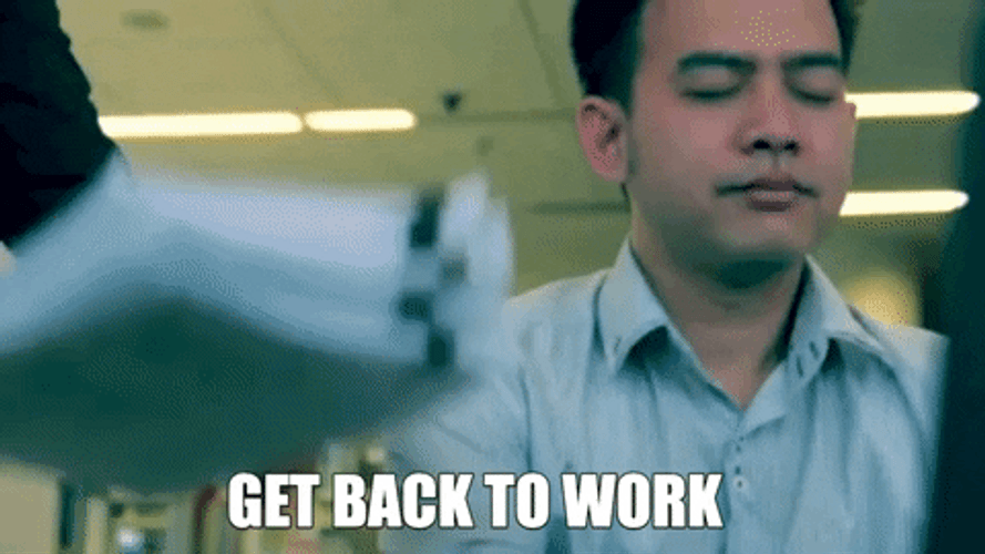 Get Back To Work Man Holding Anger GIF