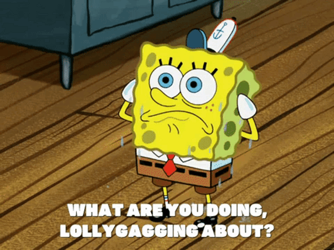 Get Back To Work SpongeBob GIF