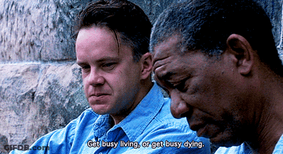 Get Busy Living Shawshank Redemption GIF