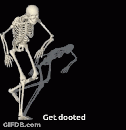 Get Dooted Skull Meme GIF