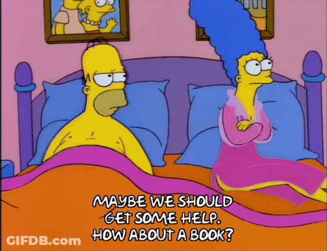 Get Help From Book Marge Simpson GIF