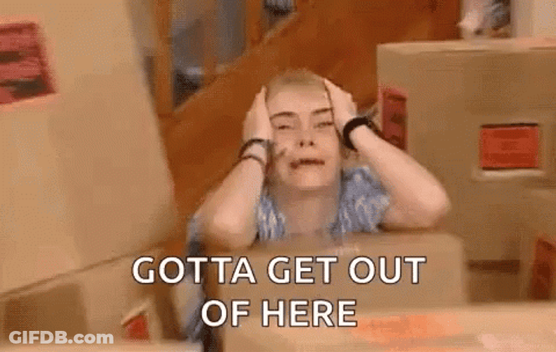 Get Me Out Of Here Headache GIF