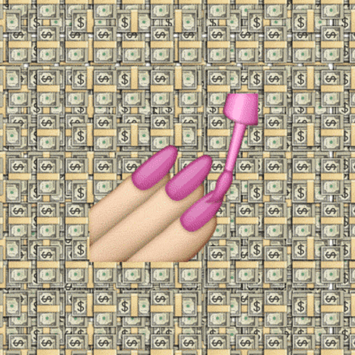 Get Money Sassy Pink Nail Art GIF