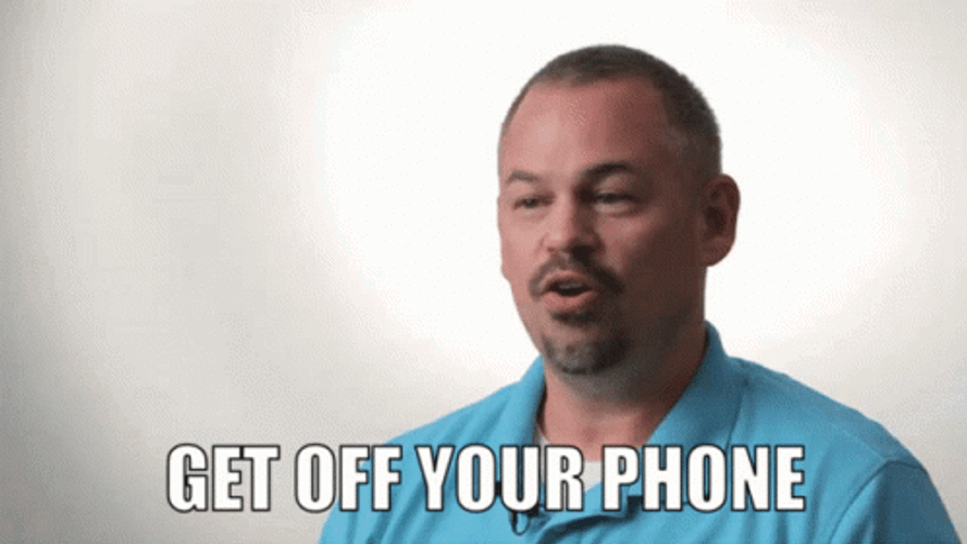Get Off Your Phone Eric Reini GIF