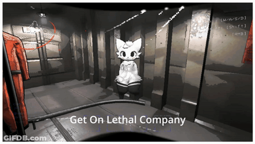 Get On Lethal Company Close Up On Camera GIF