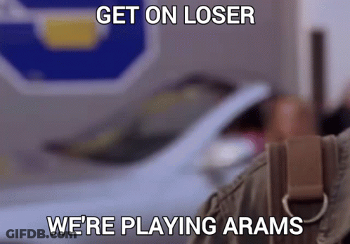 Get On Loser We Are Playing ARAMS Sign GIF