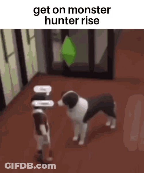 Get On Monster Sims Scared Dog GIF