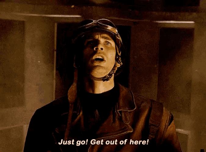 Get Out Captain America GIF