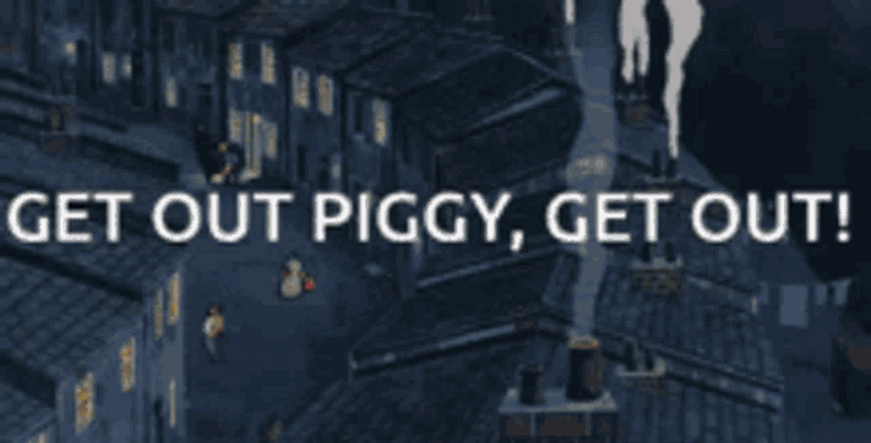 Get Out Piggy GIF