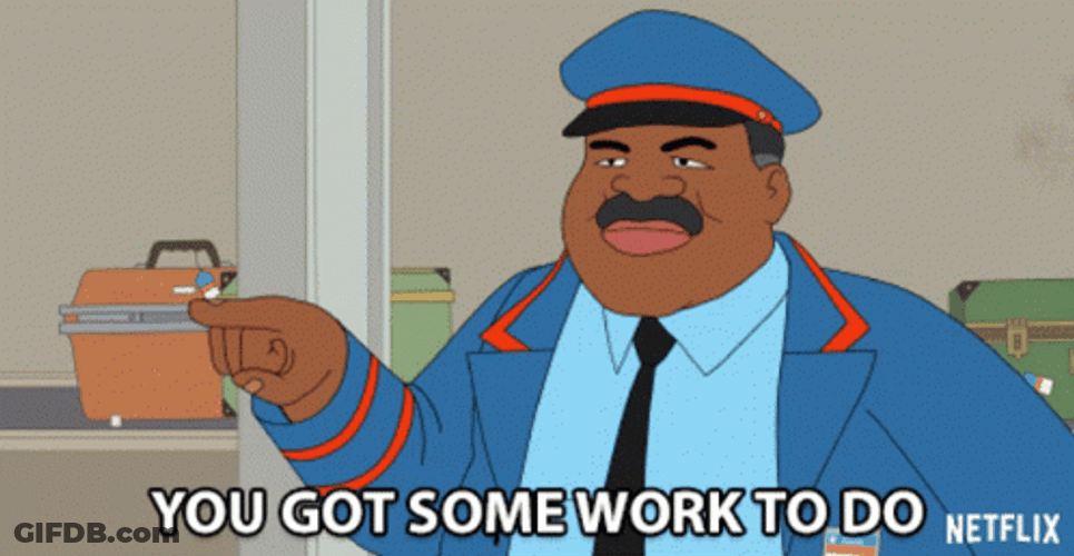 Get To Work Chauncey Rosie Roosevelt Animation GIF