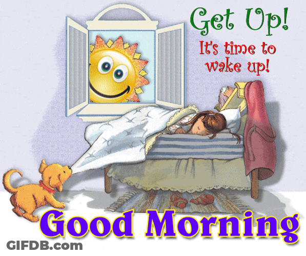 Get Up Time To Wake Up GIF