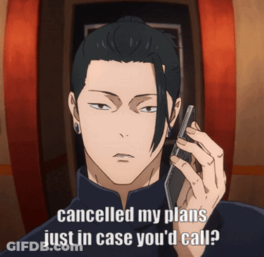 Geto Suguru Calling Someone GIF