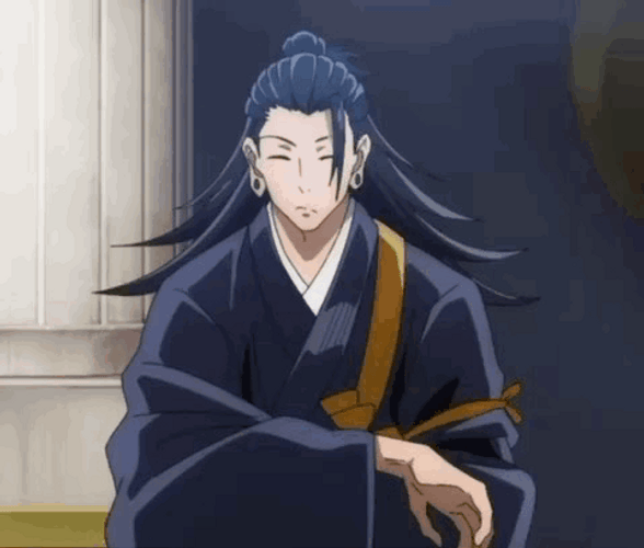 Geto Suguru Spraying On His Body GIF