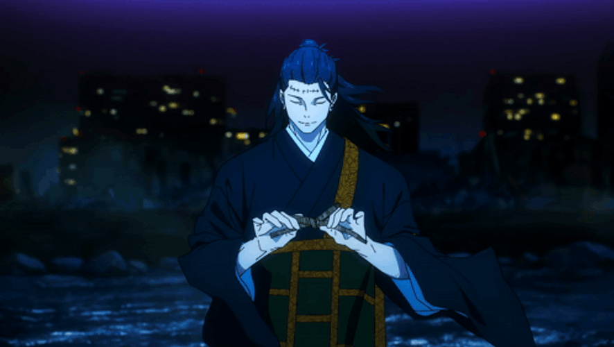Geto Suguru Standing In The Middle Of Night GIF