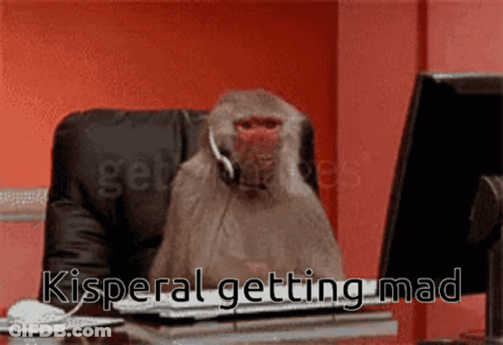 Getting Angry Monkey Typing GIF