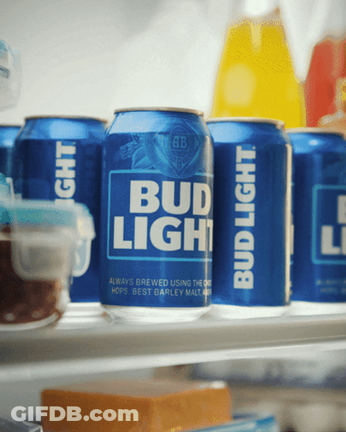 Getting Bud Light From The Fridge GIF