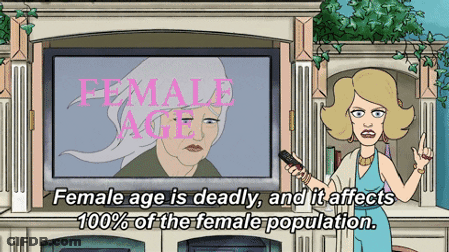 Getting Old As A Female Cartoon GIF